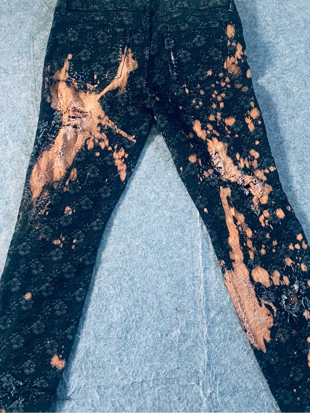 Banana Republic Black Jeans with Orange Bleach Splatter - Picture 5 of 8